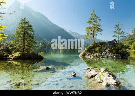 Berchtesgaden, Alpi, Hintersee, Hochkalter Foto Stock