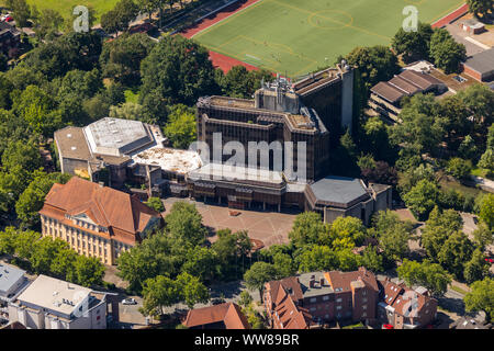 Town Hall Ahlen an der Werse, biblioteca pubblica, Stadthalle Ahlen, Ahlen, Ruhrgebiet, Nord Reno-Westfalia, Germania Foto Stock