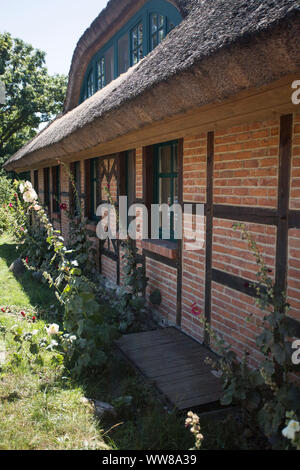 Germania, RÃ¼gen, casa di mattoni con legno-telaio Foto Stock