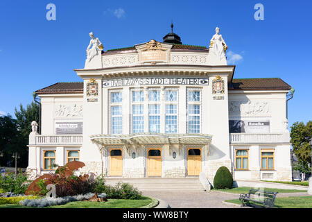 Klagenfurt am WÃ¶rthersee, teatro Stadttheater, KÃ¤rnten, Carinzia, Austria Foto Stock