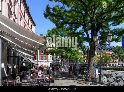 MÃ¼Nchen, Monaco di Baviera, quadrato GÃ¤rtnerplatz, ristorante, Alta Baviera, Baviera, Germania Foto Stock