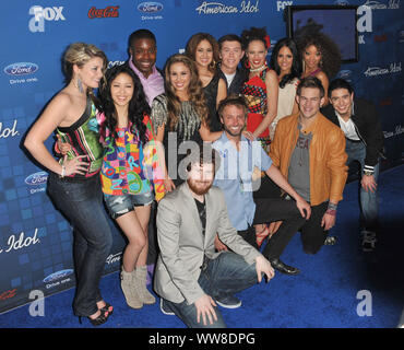 LOS ANGELES, CA. 03 marzo 2011: Top 13 finalisti presso la American Idol finalisti festa al Grove di Los Angeles. © 2011 Paul Smith / Featureflash Foto Stock