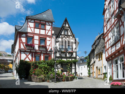 In Germania, in Renania Palatinato, Montabaur, antica preghiera ebraica house, casa in legno e muratura del XVII secolo nel centro storico della città Foto Stock