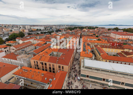 Vista in elevazione del Zardar / Zara città vecchia, Dalmazia, Croazia Foto Stock