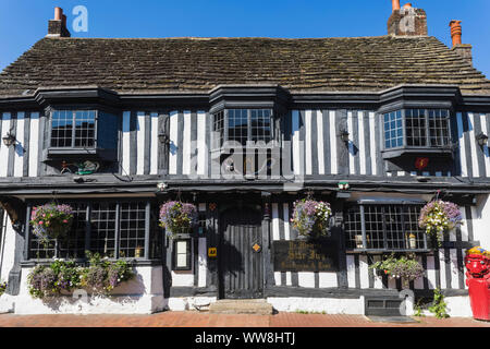 Inghilterra, East Sussex, Alfriston, la Star Inn Pub e Hotel Foto Stock