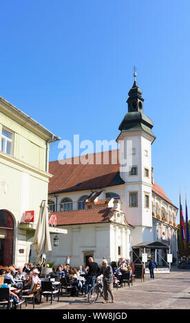 Maribor (Marburg an der Drau), Città Castello, museo, square Grajski trg in Stajerska (Stiria), Slovenia Foto Stock