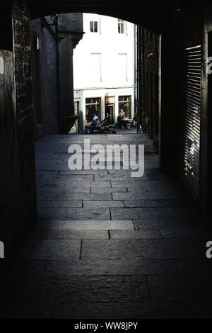 La vita quotidiana in una città Foto Stock