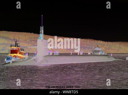 USS LOUISIANA (SSBN-743) Foto Stock