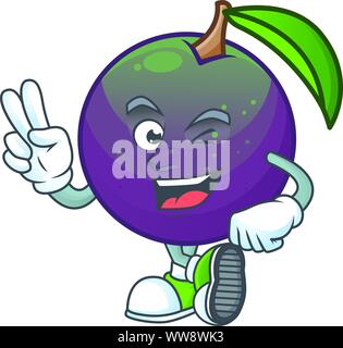 Due dita stella maturo carattere Apple su sfondo bianco Illustrazione Vettoriale