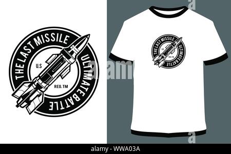 L'ultimo Missile grafica vettoriale, per adesivo o la stampa per T-shirt Illustrazione Vettoriale