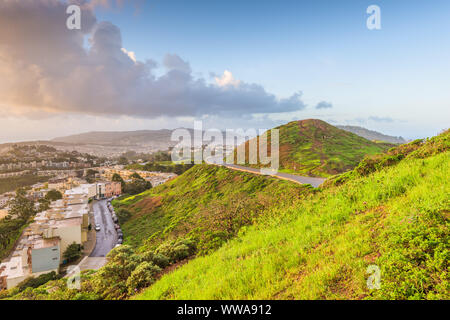 San Francisco, California, Stati Uniti d'America skyline da Twin Peaks al mattino. Foto Stock