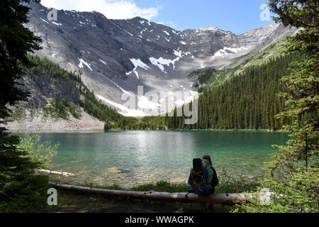 Il Mystic Lake nel Parco Nazionale di Banff, Alberta, Canada Foto Stock