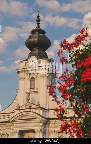 WADOWICE, Polonia - 1 Settembre 2019: Basilica della Presentazione della Beata Vergine Maria a Wadowice in Polonia. Foto Stock