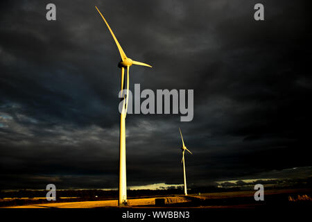 Le turbine eoliche in Inghilterra Foto Stock