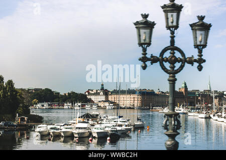 Vista del paesaggio. paesaggi di Stoccolma, Svezia. Foto Stock