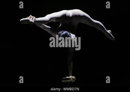 Kiev, Ucraina. Xiv Sep, 2019. Il circo nazionale dell'Ucraina presenta il suo nuovo spettacolo in Kiev, Ucraina, Settembre 14, 2019 Credit: Sergii Kharchenko/ZUMA filo/Alamy Live News Foto Stock