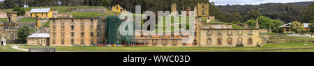 Panorama del centro storico di Port Arthur, Tasmania, Australia Foto Stock