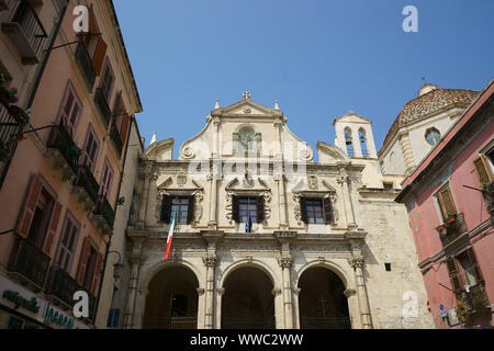 Chiesa di San Michele - la chiesa barocca di San Michele nel quartiere Stampace di Cagliari, Sardegna Foto Stock