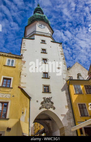 Michael's Gate In Bratislawa centro storico punto di riferimento Foto Stock