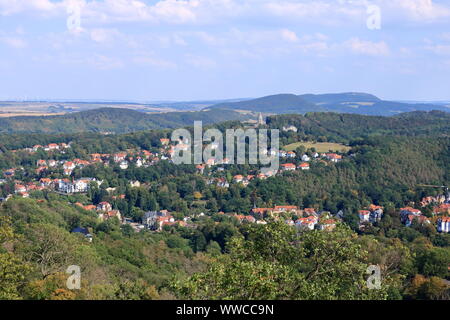 Vista su Eisenach, Turingia in Germania Foto Stock