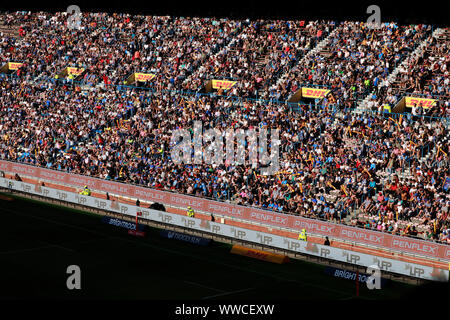 Gli spettatori a Newlands Stadium (DHL Newlands) in Cape Town , Sud Africa. Foto Stock