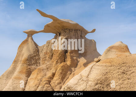 Le ali rock formazione in Bisti Wilderness Area, Nuovo Messico, STATI UNITI D'AMERICA Foto Stock