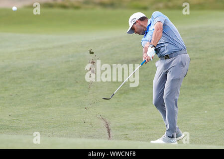 Badhoevedorp, Paesi Bassi. Xv Sep, 2019. BADHOEVEDORP, 15-09-2019, la International, Tour Europeo. Sergio Garcia durante la KLM olandese aperta 2019 intorno a quattro Credito: Pro scatti/Alamy Live News Foto Stock