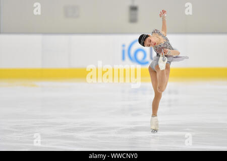 I giovani di Corea, eseguire in programma a breve al Trofeo Lombardia, al Palaghiaccio IceLab il 13 settembre 2019 a Bergamo, Italia. Credito: Raniero Corbelletti/AFLO/Alamy Live News Foto Stock