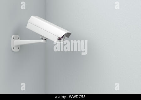 Videocamera di sicurezza montato a parete Foto Stock