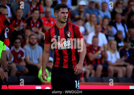 Bournemouth, Regno Unito. Xv Sep, 2019. Lewis cuoco di Bournemouth durante il match di Premier League tra Bournemouth e Everton presso la vitalità Stadium, Bournemouth, Inghilterra il 15 settembre 2019. Foto di Tom Smeeth. Solo uso editoriale, è richiesta una licenza per uso commerciale. Nessun uso in scommesse, giochi o un singolo giocatore/club/league pubblicazioni. Credit: UK Sports Pics Ltd/Alamy Live News Foto Stock