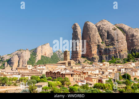 Mallos de Agüero, Huesca, Spagna Foto Stock