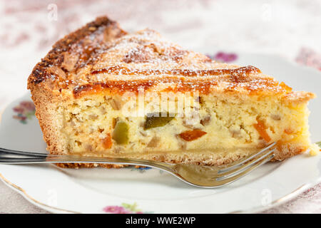 Fetta di pastiera napoletana Foto Stock