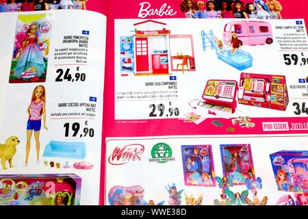 View of a Toy Catalogue Sale Foto Stock