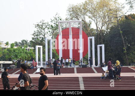 Il Sahid minar, Dhaka/Bangladesh - marzo 23,2019: Il Shaheed Minar è il monumento nazionale a Dacca in Bangladesh Foto Stock