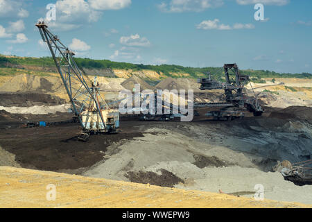 Big Machin - Miniere di carbone escavatore miniera. , Kolubara Lazarevac, Serbia Foto Stock