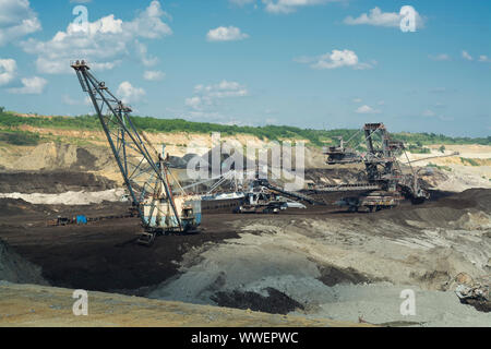 Big Machin - Miniere di carbone escavatore miniera. , Kolubara Lazarevac, Serbia Foto Stock