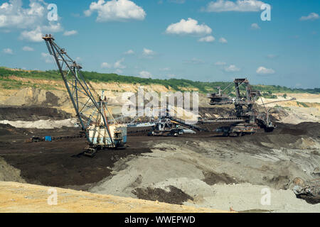 Big Machin - Miniere di carbone escavatore miniera. , Kolubara Lazarevac, Serbia Foto Stock