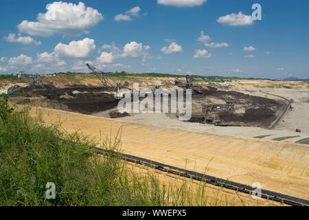 Big Machin - Miniere di carbone escavatore miniera. , Kolubara Lazarevac, Serbia Foto Stock