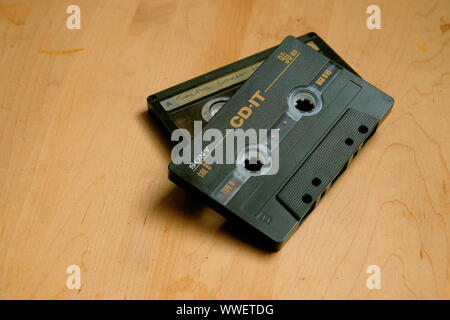 Due cassette per la registrazione; Sony CD-novanta minuti di CD vuoto alta polarizzazione di tipo II cassetta. Foto Stock