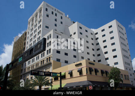 Biscayne edificio nel quartiere storico del centro di Miami, Florida, Stati Uniti d'America Foto Stock