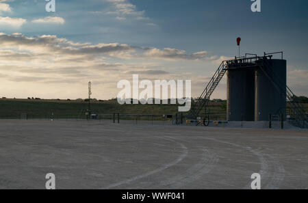 Centro Di Raccolta Di Petrolio E Gas A Eagle Ford Foto Stock