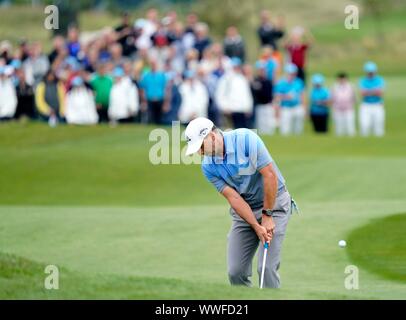 Badhoevedorp, Paesi Bassi 15 Settembre, 2019. Sergio Garcia ESP vince il KLM Open del 15 settembre 2019 nel villaggio di Badhoevedorp, Paesi Bassi. Credito: Sander Chamid/SCS/AFLO/Alamy Live News Foto Stock