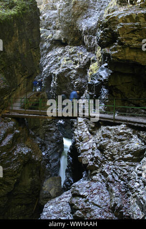 Breitachklamm vicino a Oberstdorf, Baviera, Germania, il Land della Baviera, Germania Foto Stock