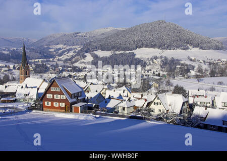 Baiersbronn, Foresta Nera settentrionale, inverno, la Germania, la Foresta Nera settentrionale, Germania, inverno Foto Stock
