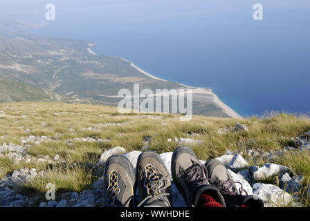 Escursionismo in Llogara Parco Nazionale Foto Stock