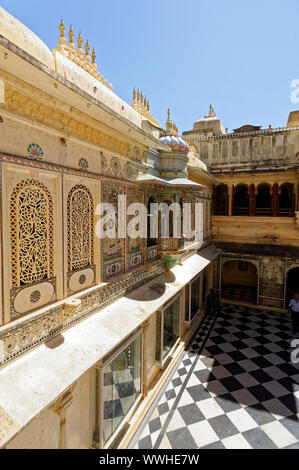 Mor Chowk o Peacock square Foto Stock