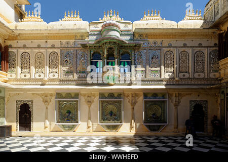 Mor Chowk o Peacock square Foto Stock