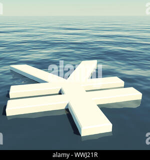 Yen Floating che mostra la ricchezza di denaro o di guadagnare Foto Stock