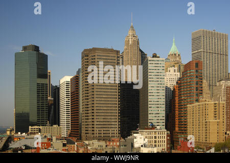 Il quartiere finanziario di Manhattan, New York Foto Stock