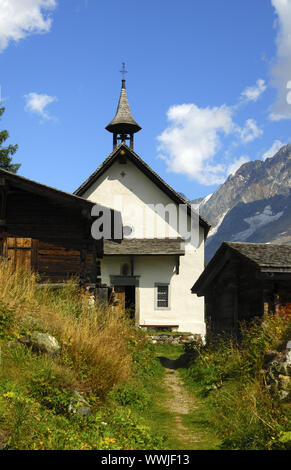 Cappella Kühmatt, Lötschental, Svizzera Foto Stock